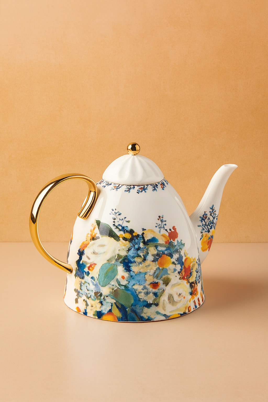 Anthropologie Botanica Floral Stoneware Teapot